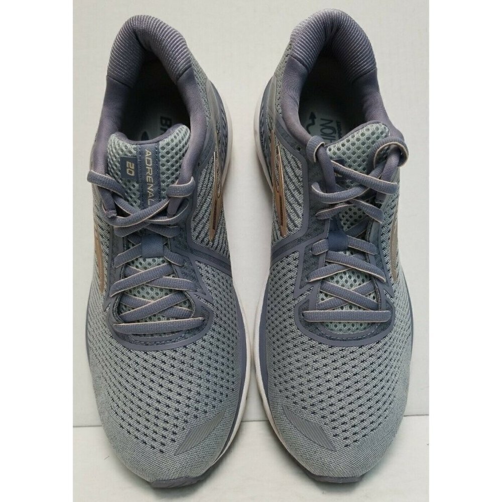 BROOKS WOMEN'S ADRENALINE GTS 20 GREY/PALE PEACH/WHITE 1202961B073 SIZE 10.5 US - Picture 3 of 9